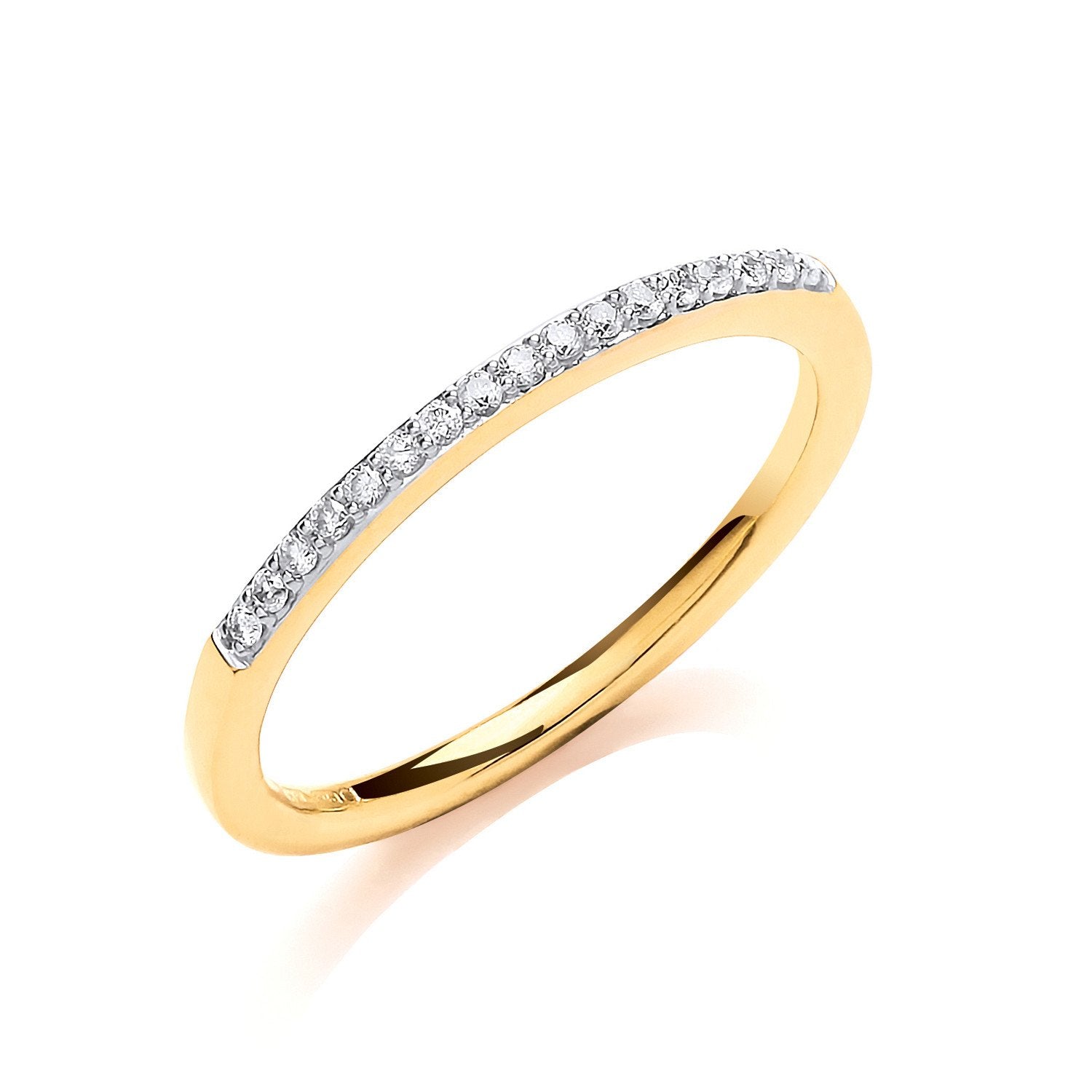 9ct Yellow Gold 0.10ct Eternity Ring - Fine Ring - Certified Authentic - Swiss Made – Luxury Jewellery by Imperial Tim